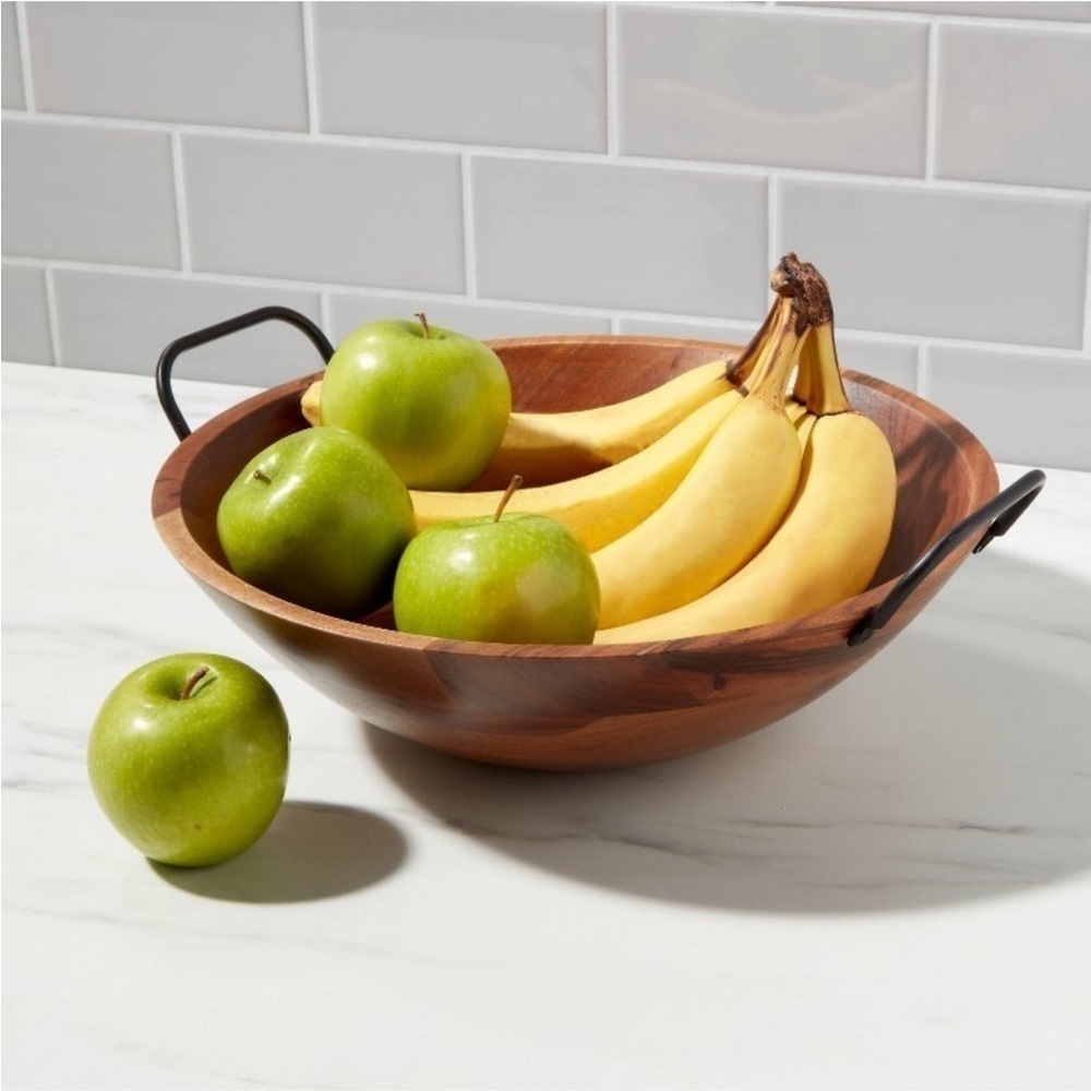 123oz Wood Serving Bowl Black - Threshold Arjun - Picture 3 of 4